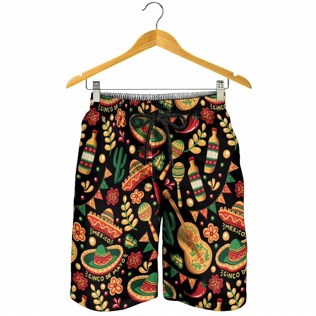 Mexico Cinco de Mayo Shorts for Men Fiesta and then Siesta