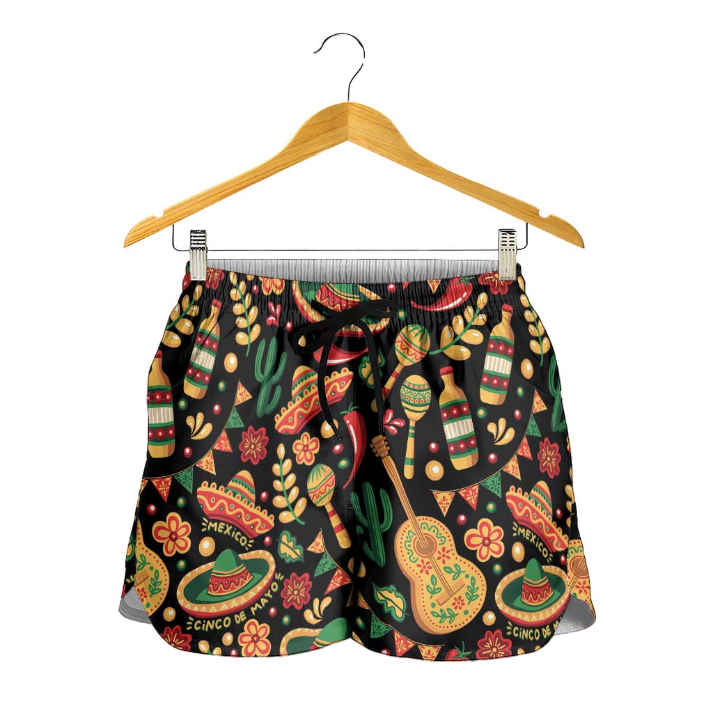 Mexico Cinco de Mayo Shorts for Women Fiesta and then Siesta