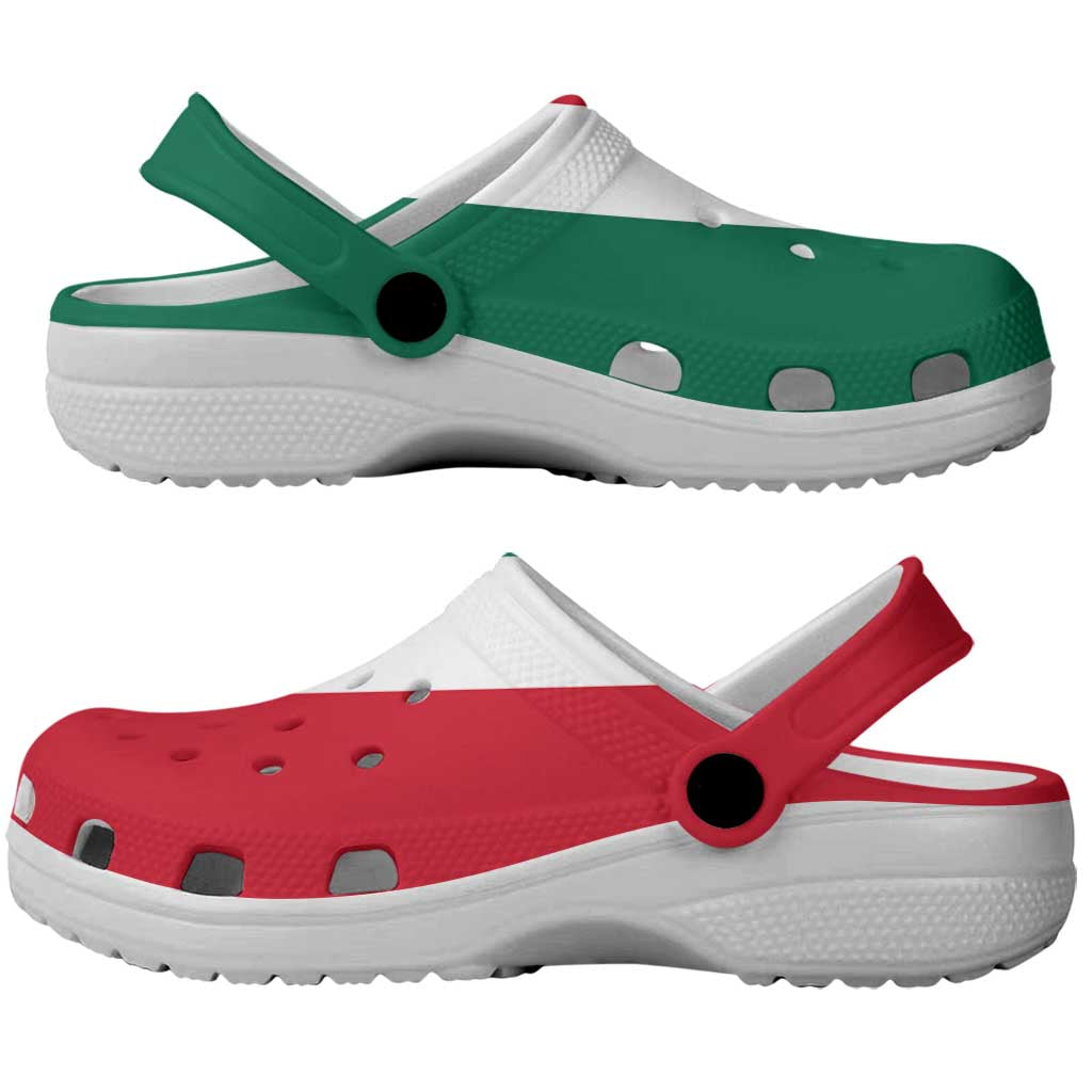 Mexico Clogs Shoes Heritage Palette Flag-Inspired - Wonder Print Shop