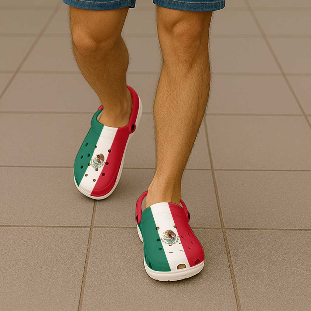 Mexico Clogs Shoes Heritage Palette Flag-Inspired - Wonder Print Shop