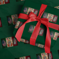 Mexico Flag Wrapping Paper Roll Virgin Mary Mexican American Patriotic Mexican Roots - Wonder Print Shop