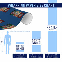Mexico Flag Wrapping Paper Roll Virgin Mary Mexican American Patriotic Mexican Roots - Wonder Print Shop