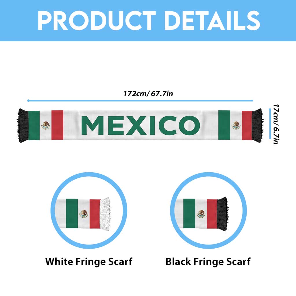 Mexico Football 2026 Soccer Scarf Flag Style