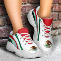 Mexico Football Chunky Sneakers Flag-Inspired Curve Style