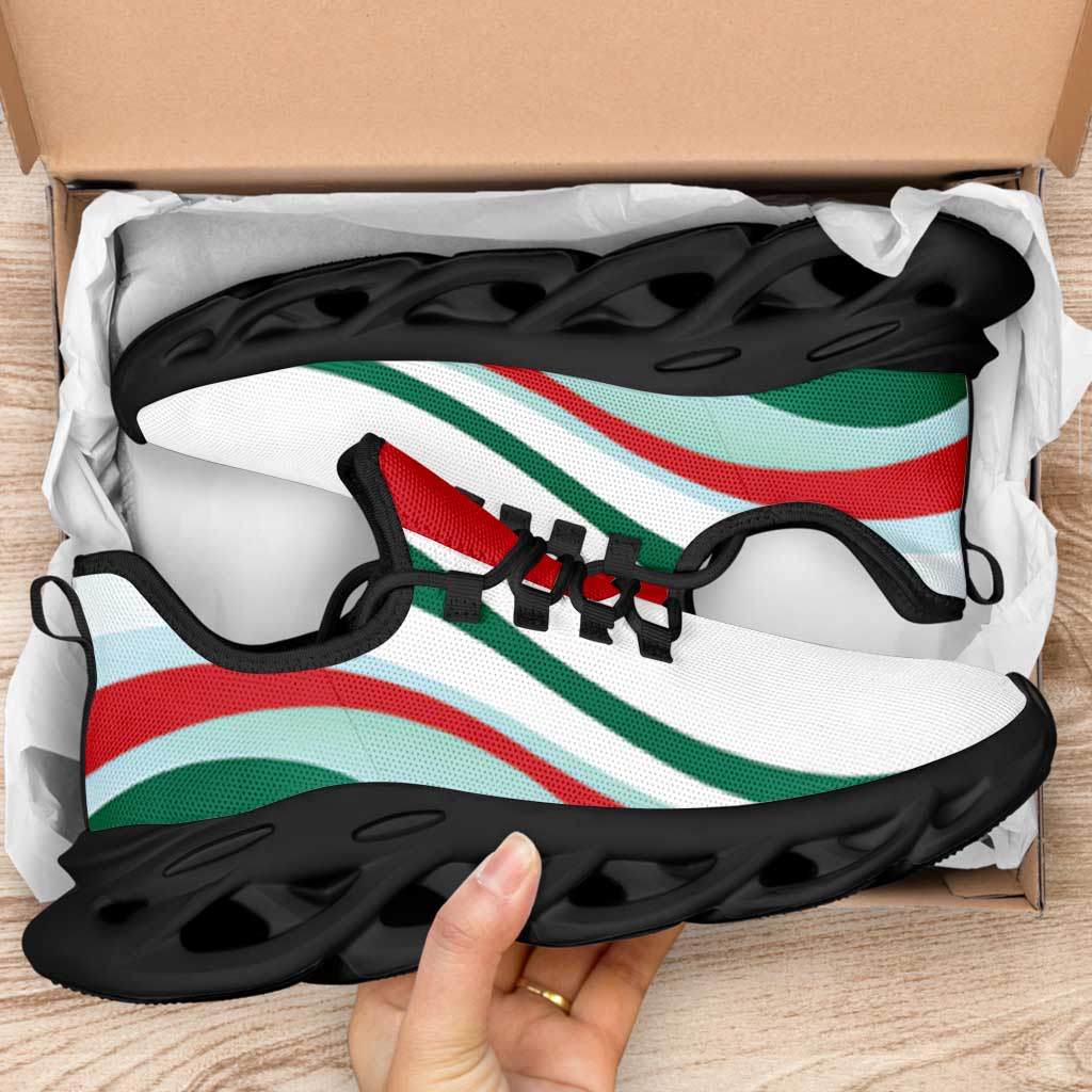 Mexico Football Clunky Sneakers Flag-Inspired Curve Style