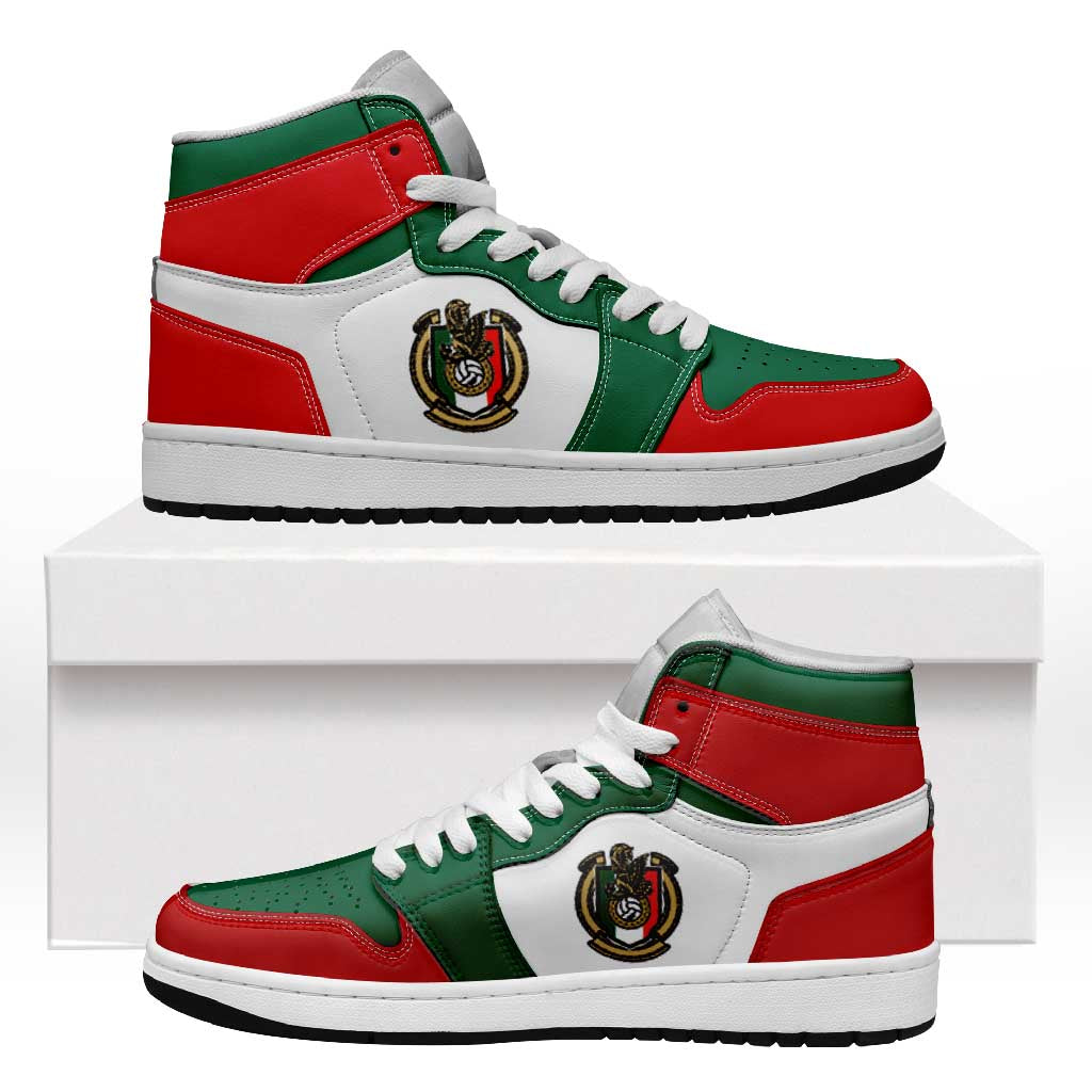 Mexico High Sneakers AJ1 Classic National Flag Style - Wonder Print Shop