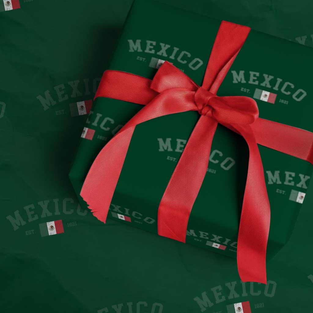 Mexico Mexican Flag Vintage Pride Wrapping Paper Roll