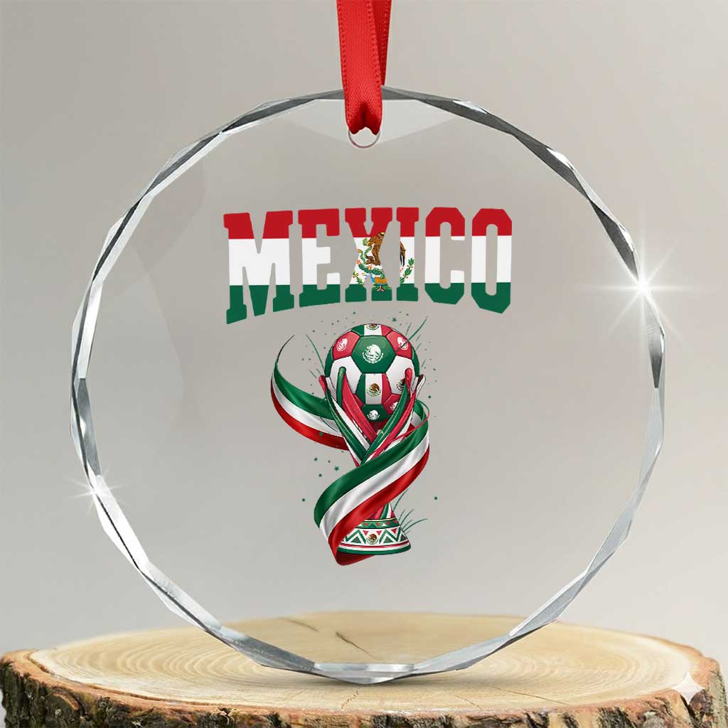 Mexico National Soccer Lover Crystal Glass Ornament Proud Mexican Fan Gift