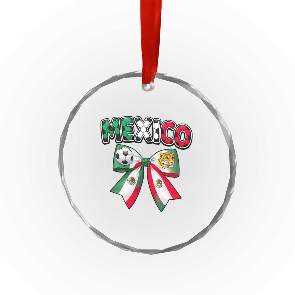 Mexico National Soccer Lover Crystal Glass Ornament Soccer Pride Fan Gift