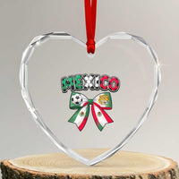 Mexico National Soccer Lover Heart Crystal Glass Ornament Soccer Pride Fan Gift