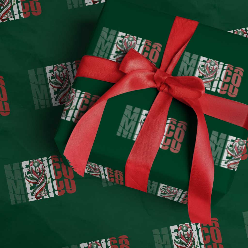 Mexico National Soccer Lover World Wrapping Paper Roll Football Fan Gift