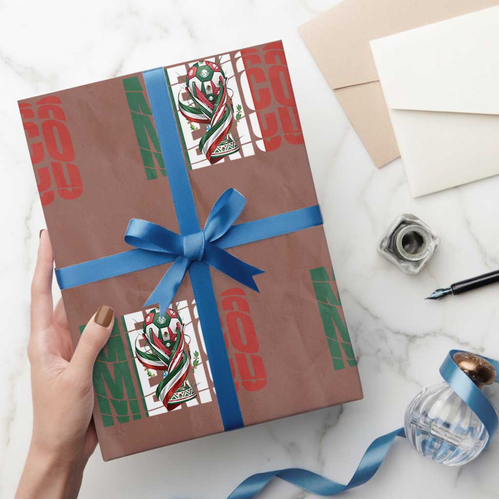 Mexico National Soccer Lover World Wrapping Paper Roll Football Fan Gift