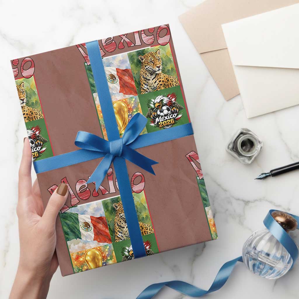 Mexico National Soccer Lover Wrapping Paper Roll Patriotic Mexican Fan Gift
