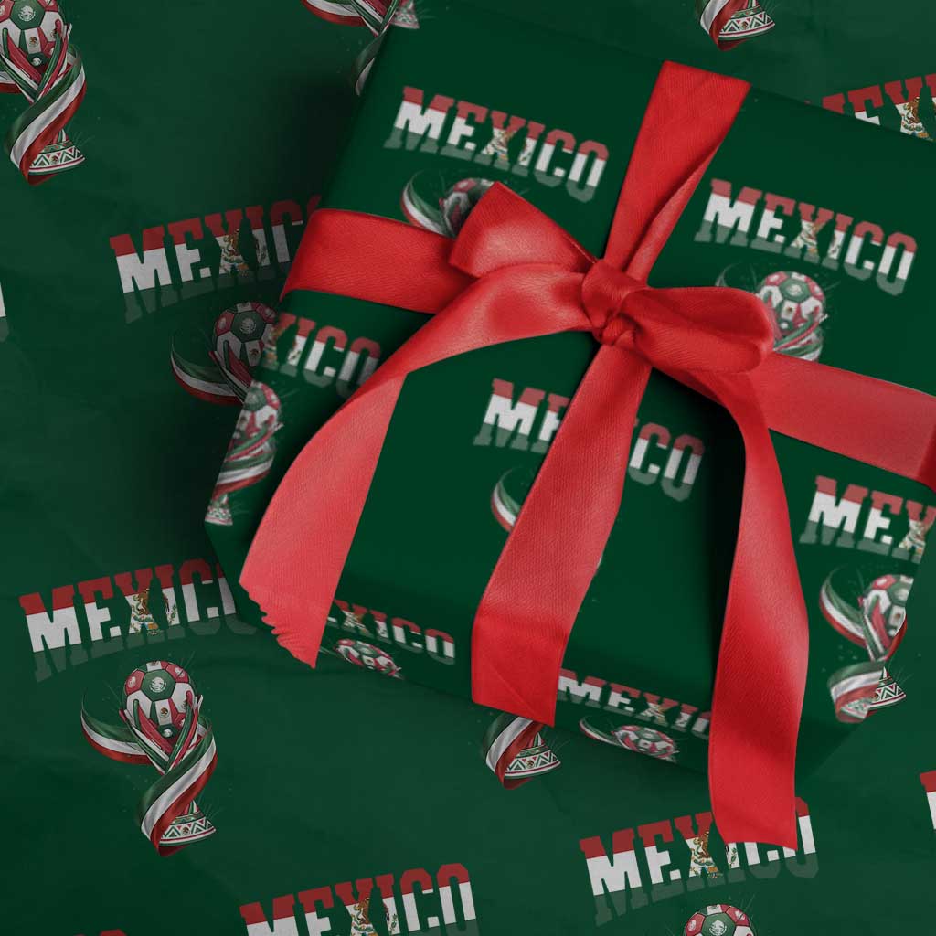 Mexico National Soccer Lover Wrapping Paper Roll Proud Mexican Fan Gift
