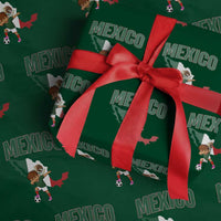 Mexico Soccer Boy Dabbing Boy Mexican Flag Map Wrapping Paper Roll