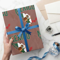Mexico Soccer Boy Dabbing Boy Mexican Flag Map Wrapping Paper Roll