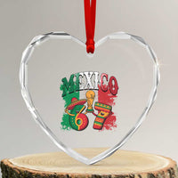 Mexico Soccer Fan Heart Crystal Glass Ornament Funny 67 Viral Gen Alpha Slang Gift