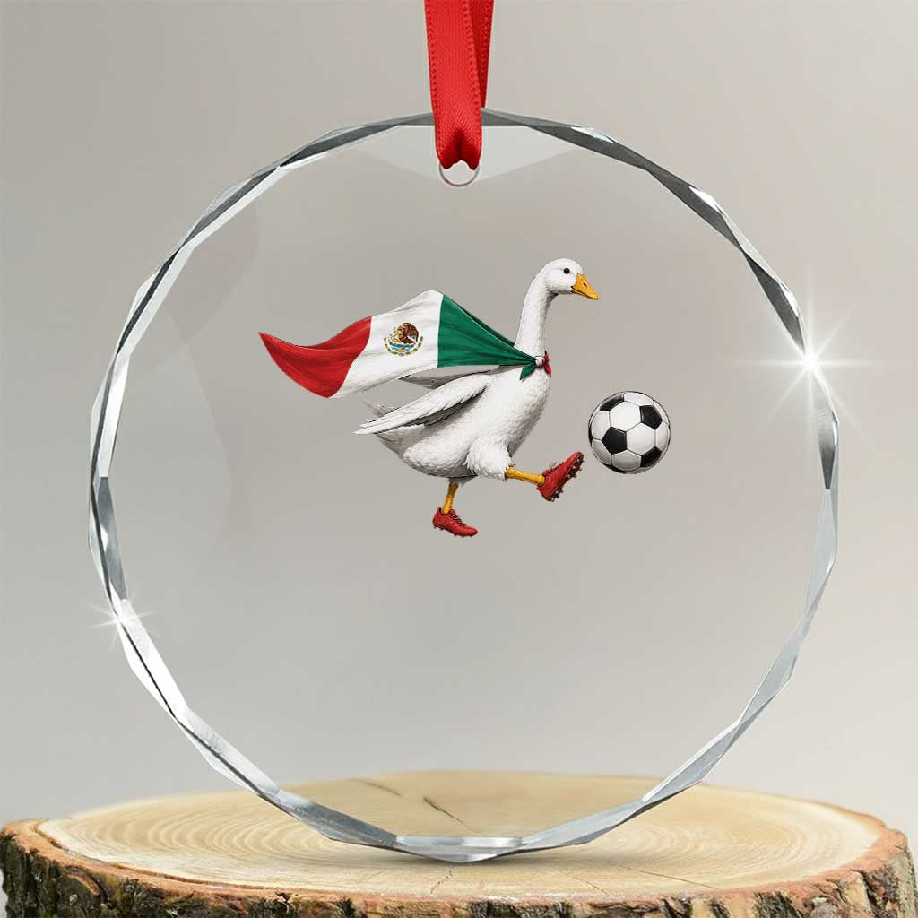 Mexico Soccer Goose Crystal Glass Ornament Mexico Futbol Fan