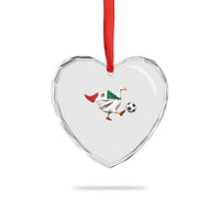 Mexico Soccer Goose Heart Crystal Glass Ornament Mexico Futbol Fan