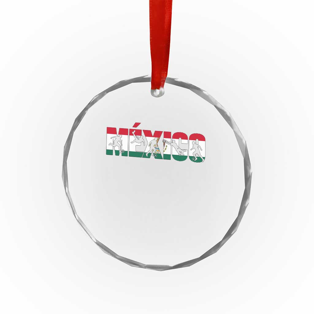 Mexico Soccer Lover Crystal Glass Ornament World Football Fan Gift