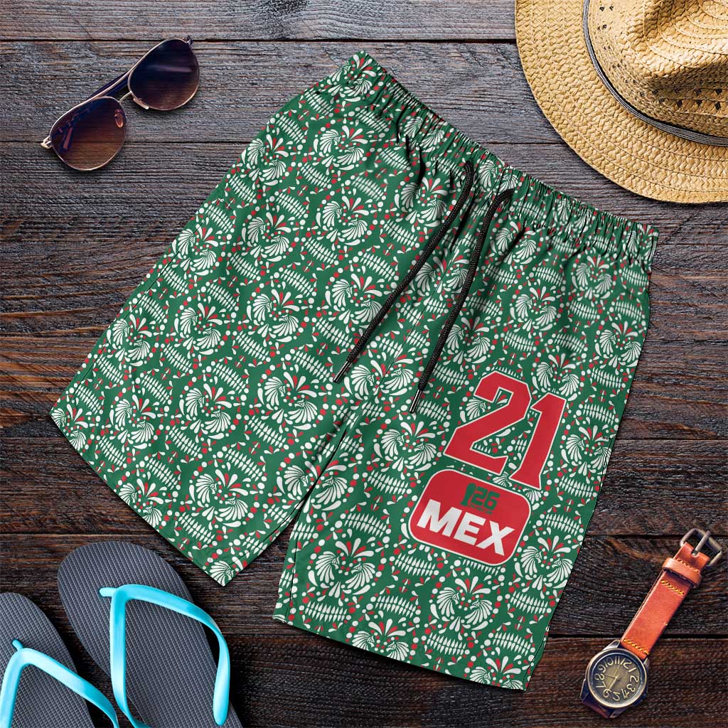 Mexico WC26 Custom Shorts for Men Minimalist Aztec Eagle El Tricolor