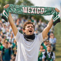 Mexico WC26 Soccer Scarf Minimalist Aztec Eagle El Tricolor