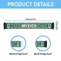 Mexico WC26 Soccer Scarf Minimalist Aztec Eagle El Tricolor