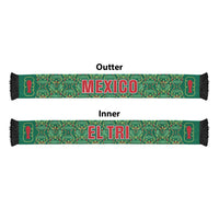 Mexico WC26 Soccer Scarf Minimalist Aztec Eagle Green