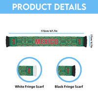 Mexico WC26 Soccer Scarf Minimalist Aztec Eagle Green