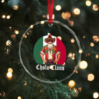 Mexico Xmas Crystal Glass Ornament Cholo Claus Mexican Santa Sombrero Feliz Navidad TS09