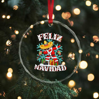 Mexico Xmas Crystal Glass Ornament Feliz Navidad Dabbing Spanish Sombrero TS09