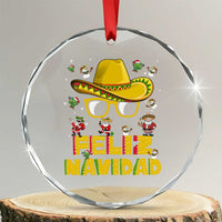 Mexico Xmas Crystal Glass Ornament Feliz Navidad Sombrero TS10