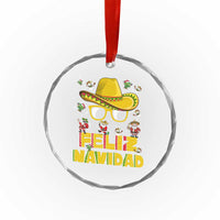 Mexico Xmas Crystal Glass Ornament Feliz Navidad Sombrero TS10