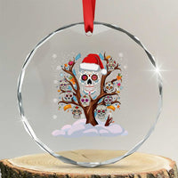 Mexico Xmas Crystal Glass Ornament Sugar Skull On Tree Funny Xmas TS09