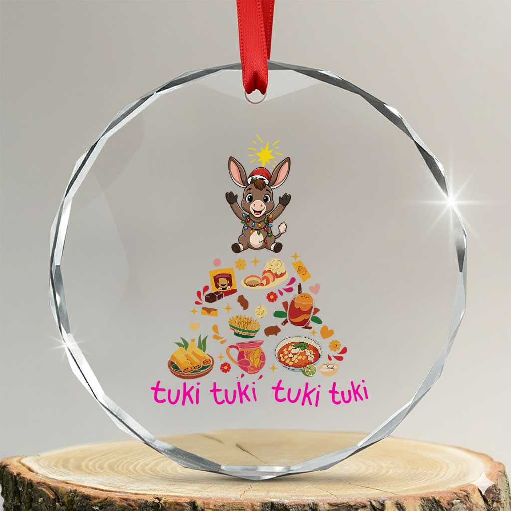 Mi Burrito Sabanero Crystal Glass Ornament Donkey Mexican Christmas - Wonder Print Shop