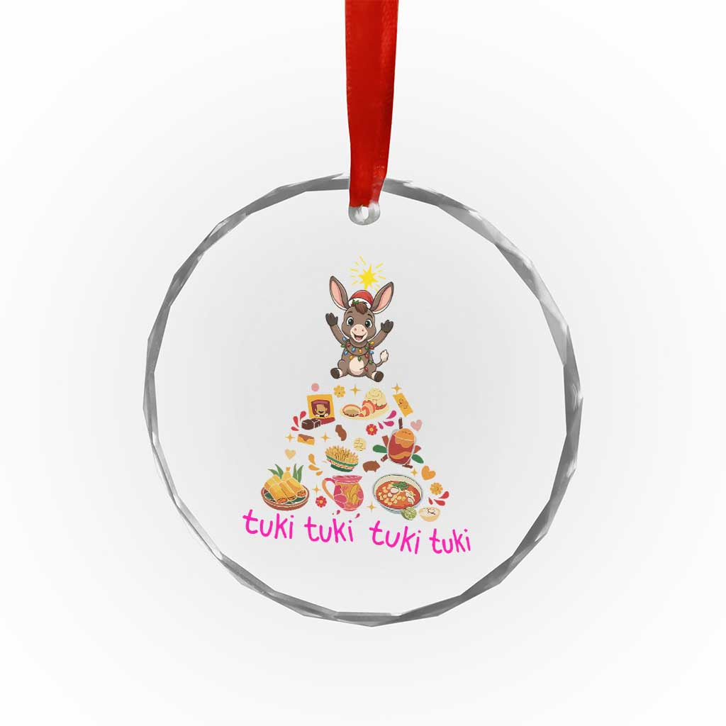 Mi Burrito Sabanero Crystal Glass Ornament Donkey Mexican Christmas - Wonder Print Shop