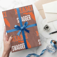 Miami Swagger Pride Wrapping Paper Roll Florida State Map Local Love