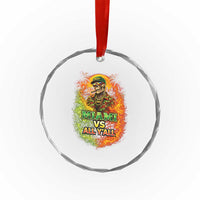 Miami vs All You All 305 Skeleton Flame Graphic Crystal Glass Ornament Tropical City Pride Florida Love