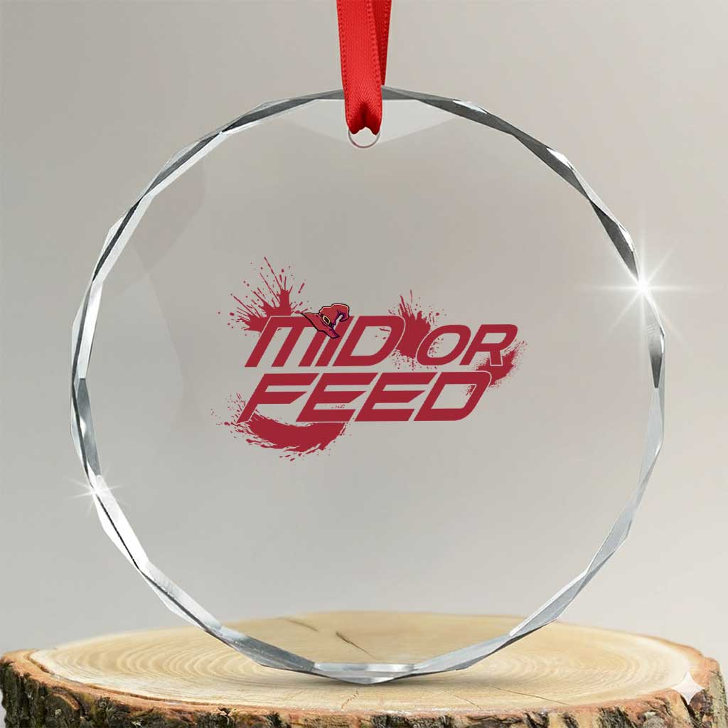 Mid Or Feed Holographic Witch Hat Crystal Glass Ornament Funny Game Lover Gift - Wonder Print Shop