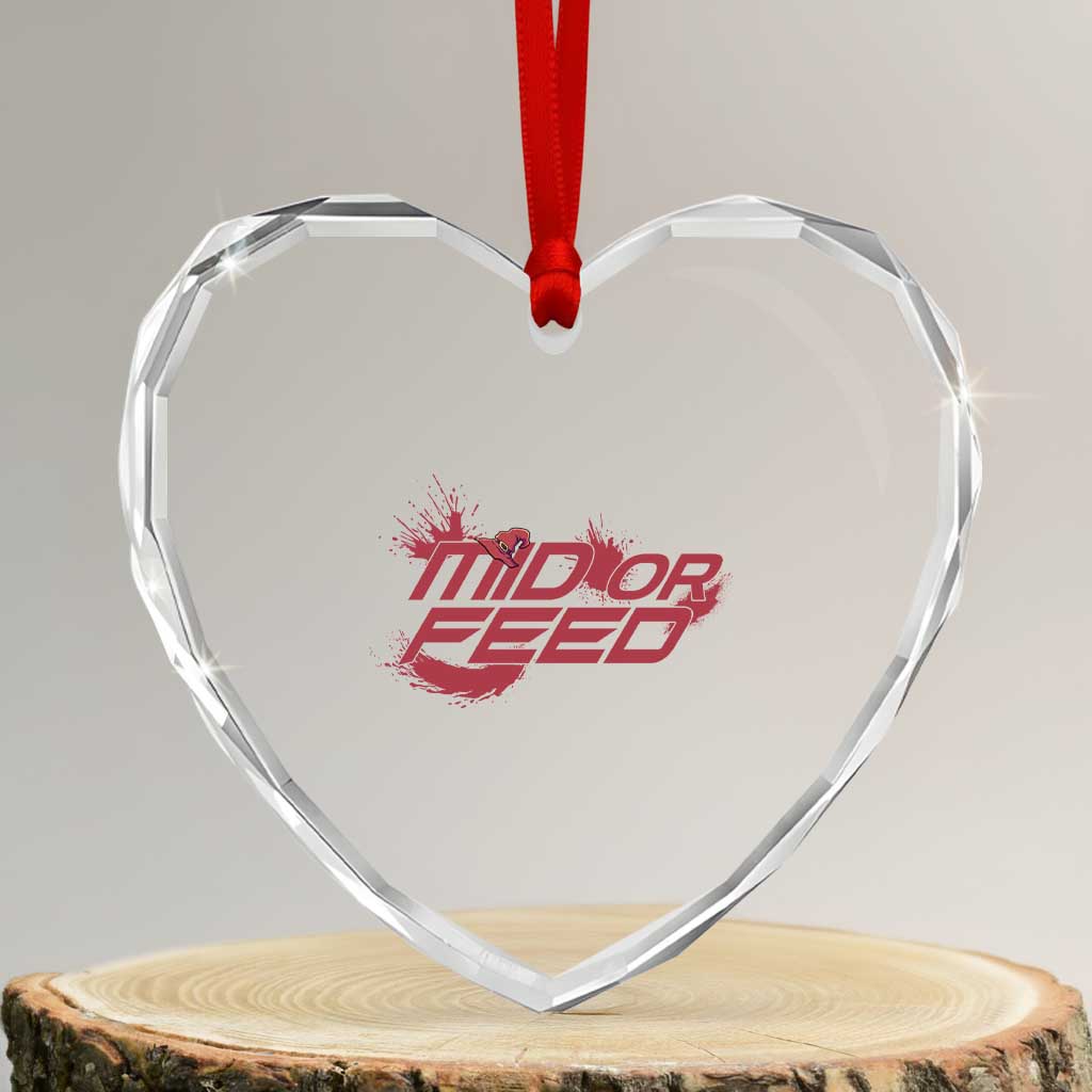 Mid Or Feed Holographic Witch Hat Heart Crystal Glass Ornament Funny Game Lover Gift - Wonder Print Shop