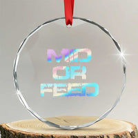 Mid Or Feed Iridescent Effect Crystal Glass Ornament Funny Game Lover Gift TS12