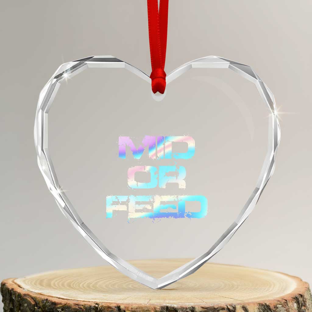 Mid Or Feed Iridescent Effect Heart Crystal Glass Ornament Funny Game Lover Gift - Wonder Print Shop