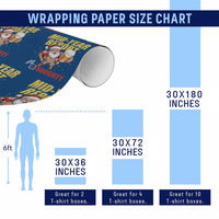 Mid-Year Report Still Naughty Wrapping Paper Roll Funny Santa Christmas In July