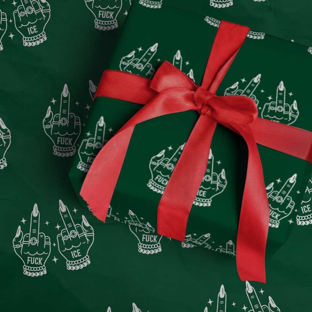 Middle Finger F Ice Wrapping Paper Roll Against Ice Violence Outspoken Resistance