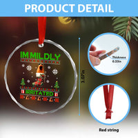 Mildly Irritated Marcus the Worm Meme Crystal Glass Ornament Funny Christmas Stocking Weirdcore - Wonder Print Shop