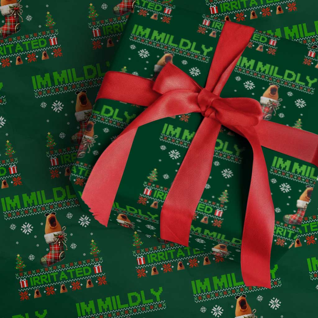 Mildly Irritated Marcus the Worm Meme Wrapping Paper Roll Funny Christmas Stocking Weirdcore - Wonder Print Shop