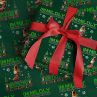 Mildly Irritated Marcus the Worm Meme Wrapping Paper Roll Funny Christmas Stocking Weirdcore - Wonder Print Shop