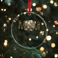 Military Army Mom Floral Combat Shoes Crystal Glass Ornament - Wonder Print Shop