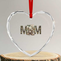 Military Army Mom Floral Combat Shoes Heart Crystal Glass Ornament - Wonder Print Shop