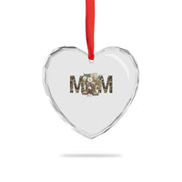Military Army Mom Floral Combat Shoes Heart Crystal Glass Ornament - Wonder Print Shop